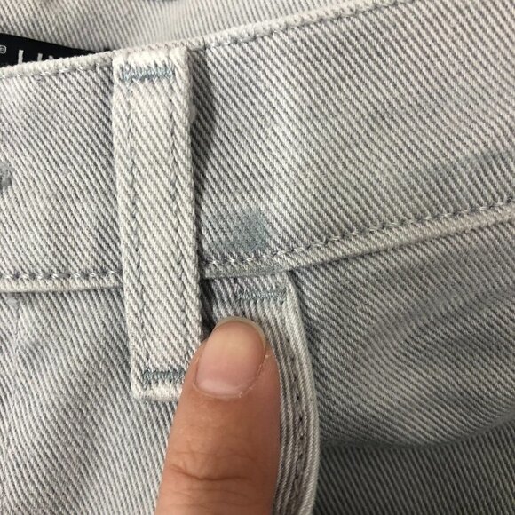 LEVI'S LINE 8 White Tab Light Grey Slim Straight Denim Jeans Sz 33 /32‎ - Picture 8 of 12